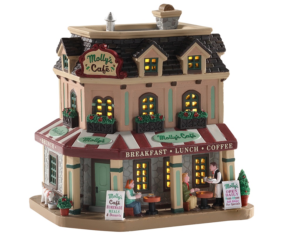 Molly's Corner Café | Lemax Christmas Villages